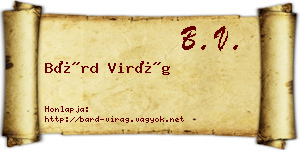 Bárd Virág névjegykártya